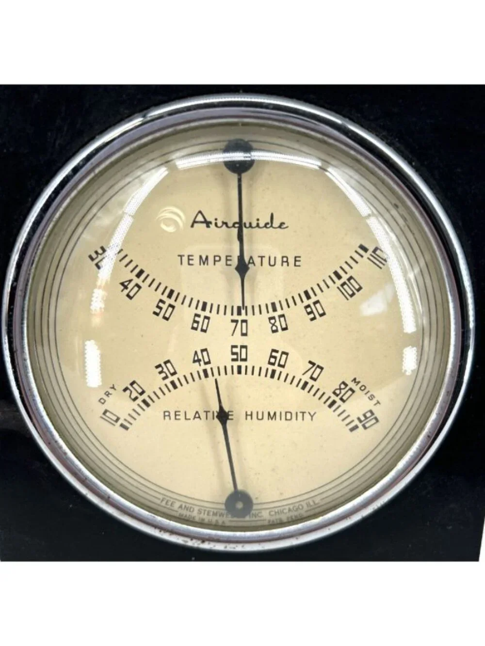 Airguide Glass Steel Desh Barometer Fee and Stemwedel Temperature Gauge